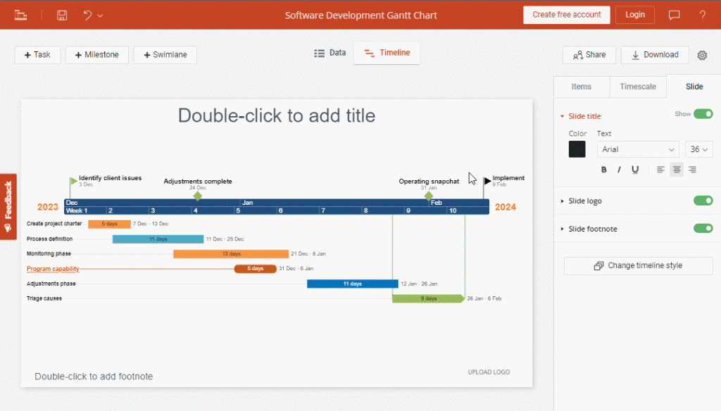 Style Your Online Gantt Chart