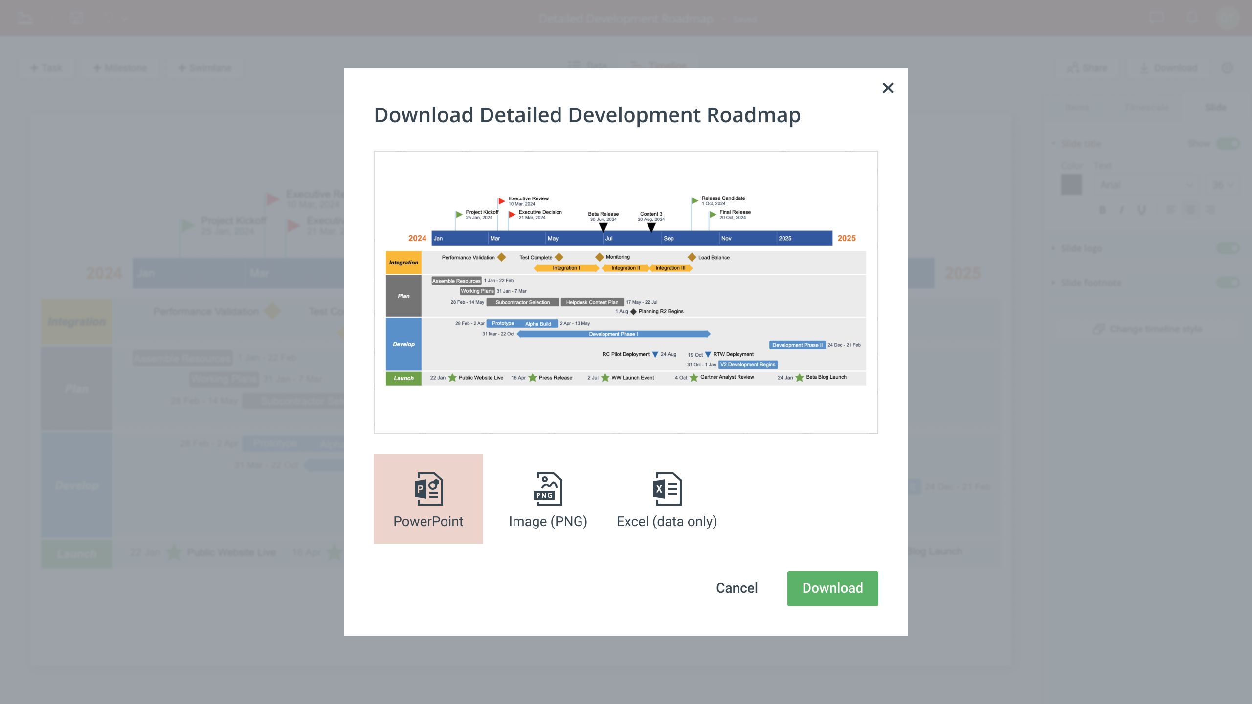 Download more PowerPoint timelines