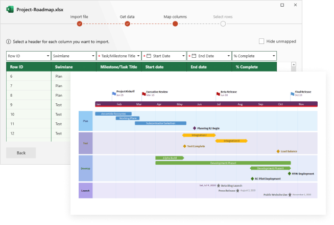 Make PowerPoint roadmaps from Excel data