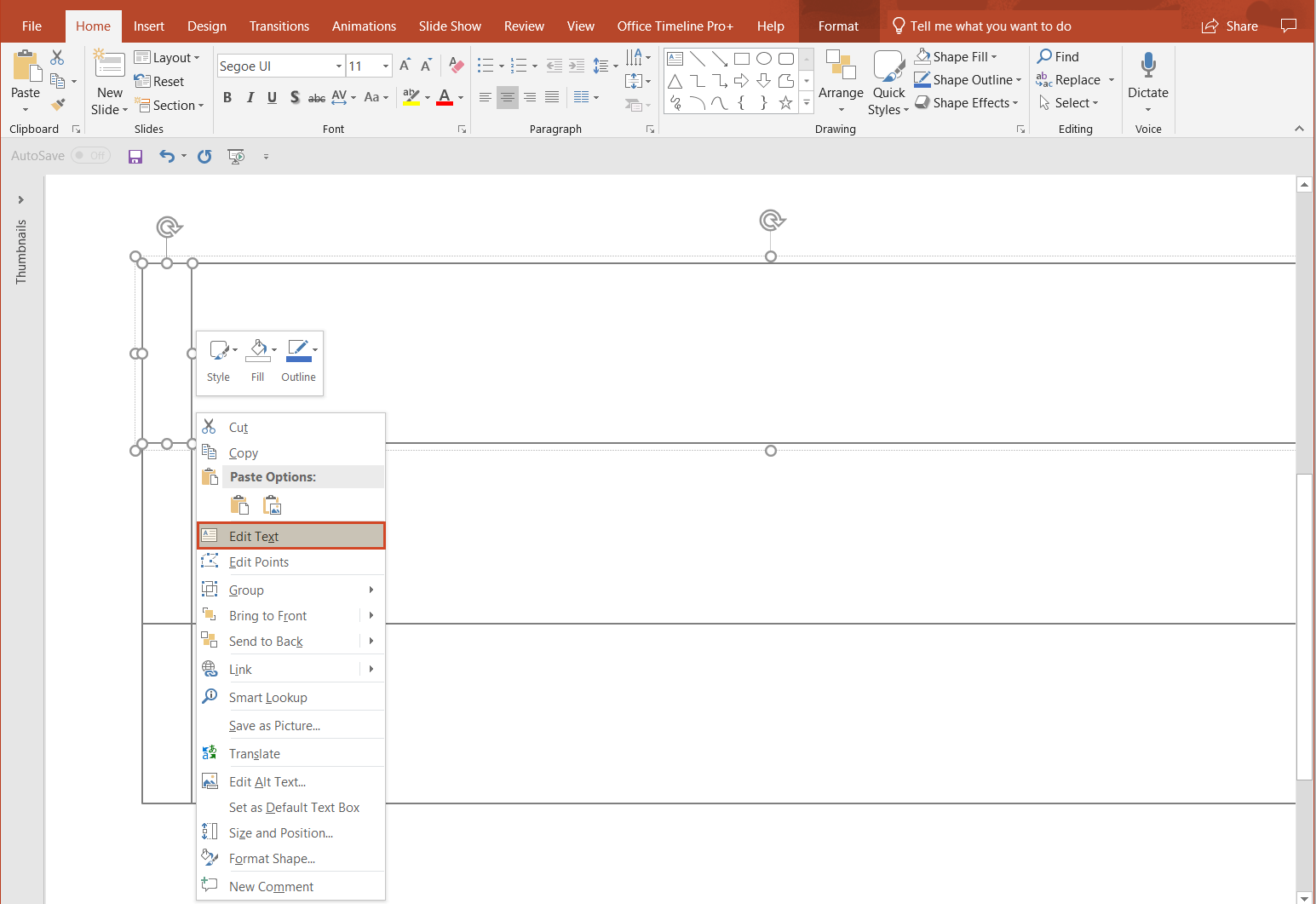 Label swimlanes in manual PowerPoint swimlane diagram