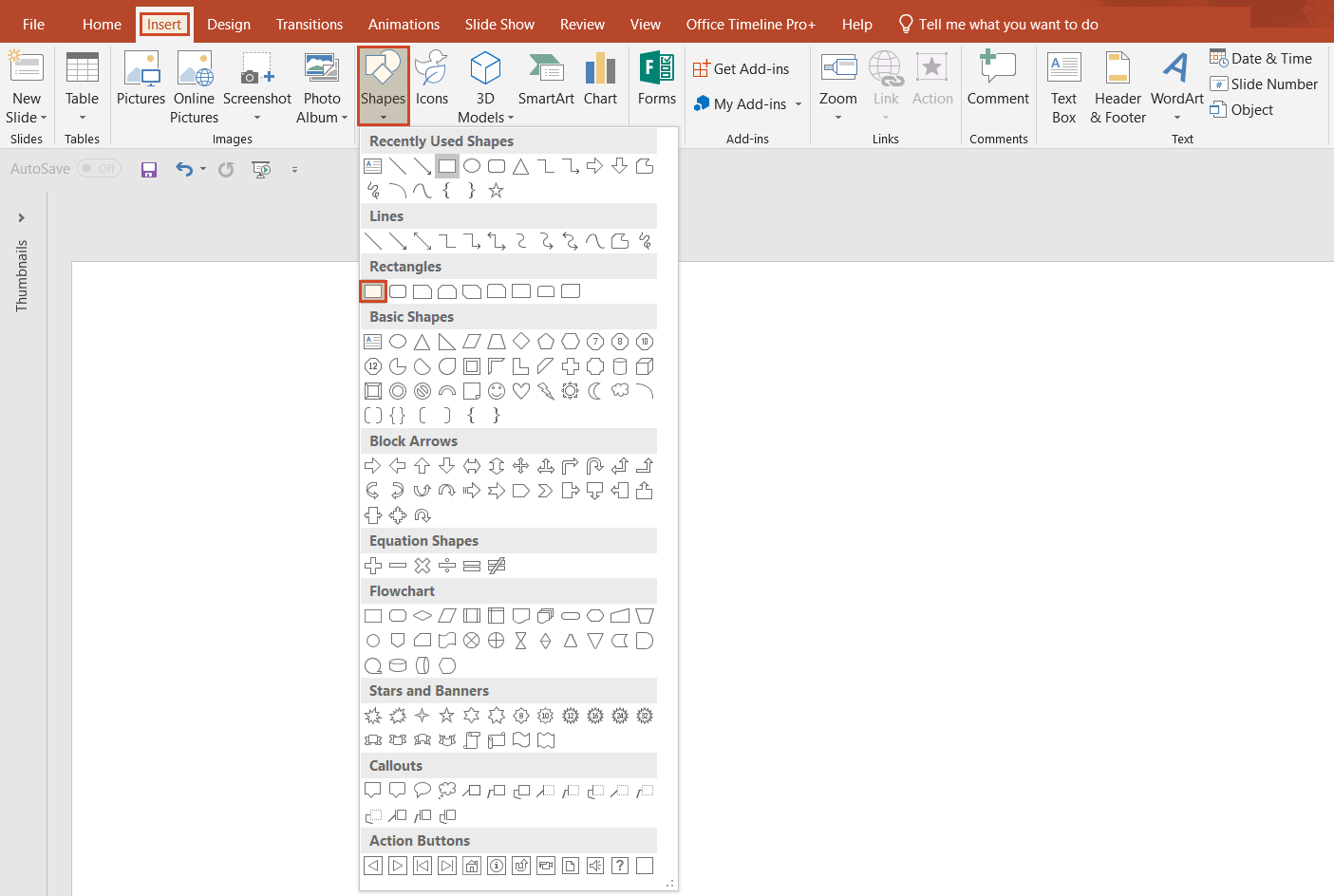 Insert swimlane shapes in manual PowerPoint swimlane diagram