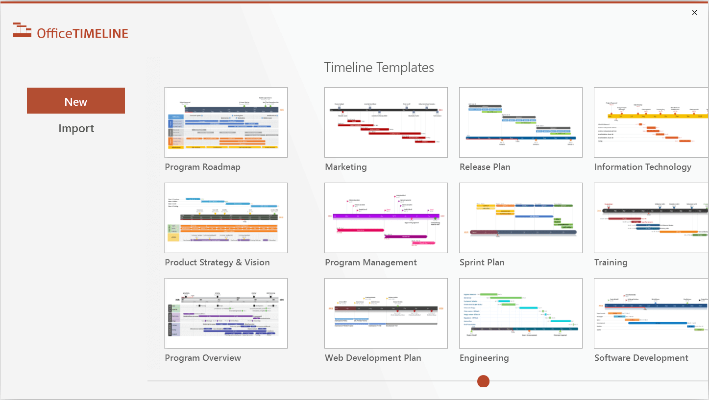 Exemples de chronologies que vous pouvez créer avec Office Timeline