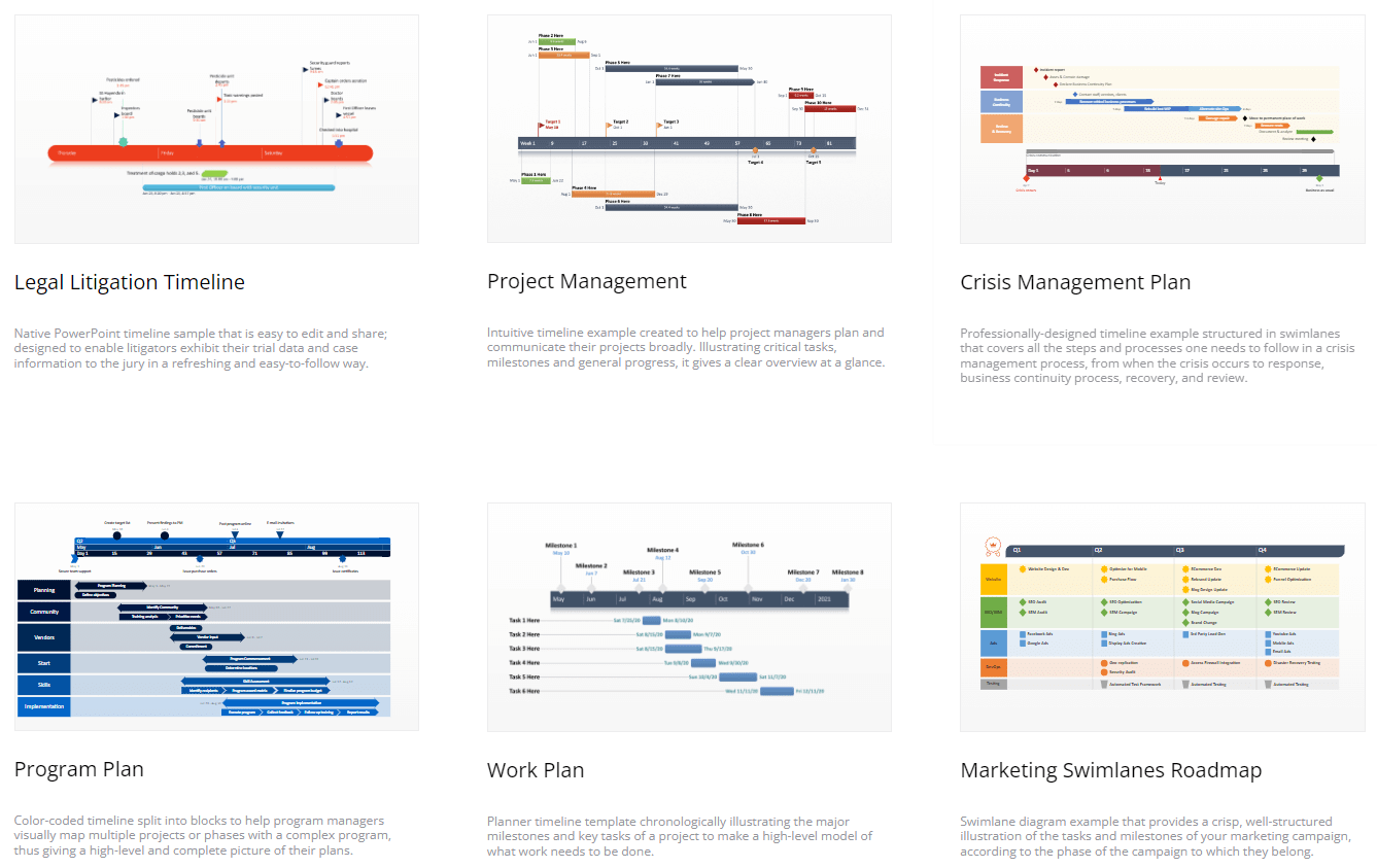 Online templates library preview