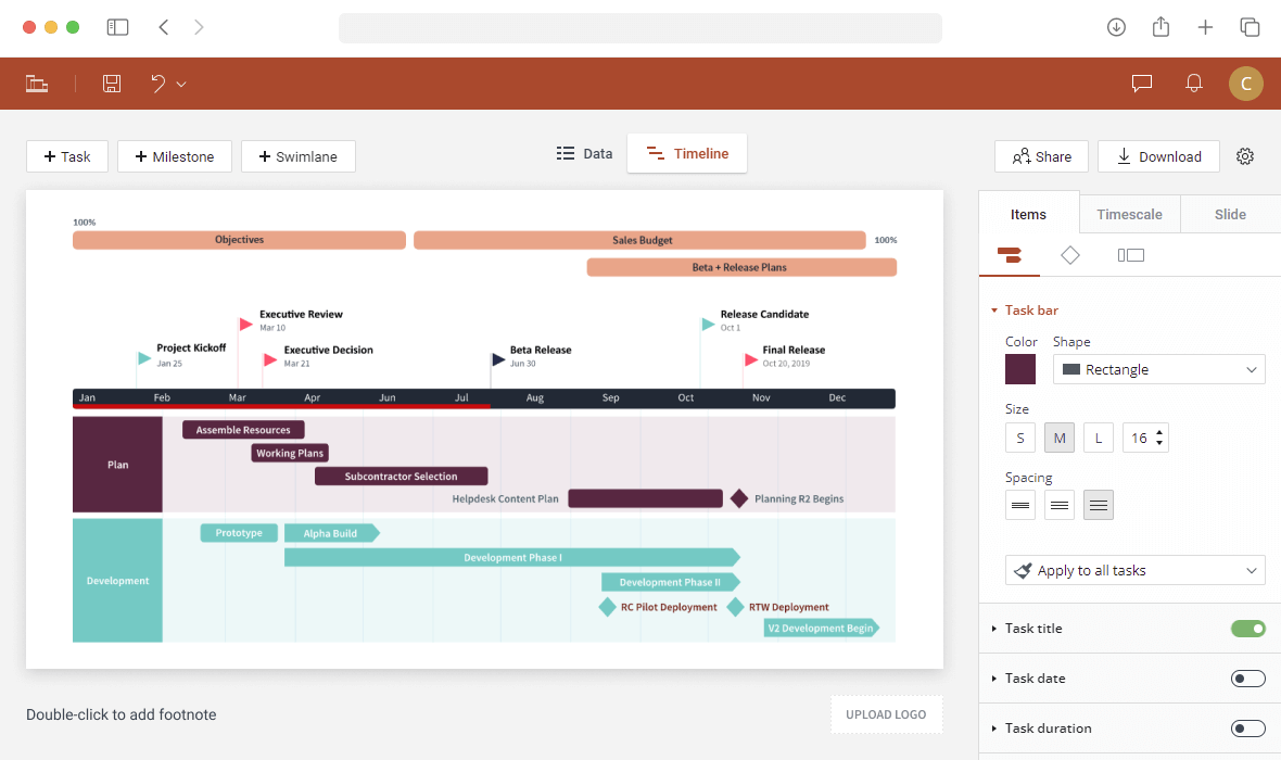 Créateur de diagrammes de Gantt en ligne