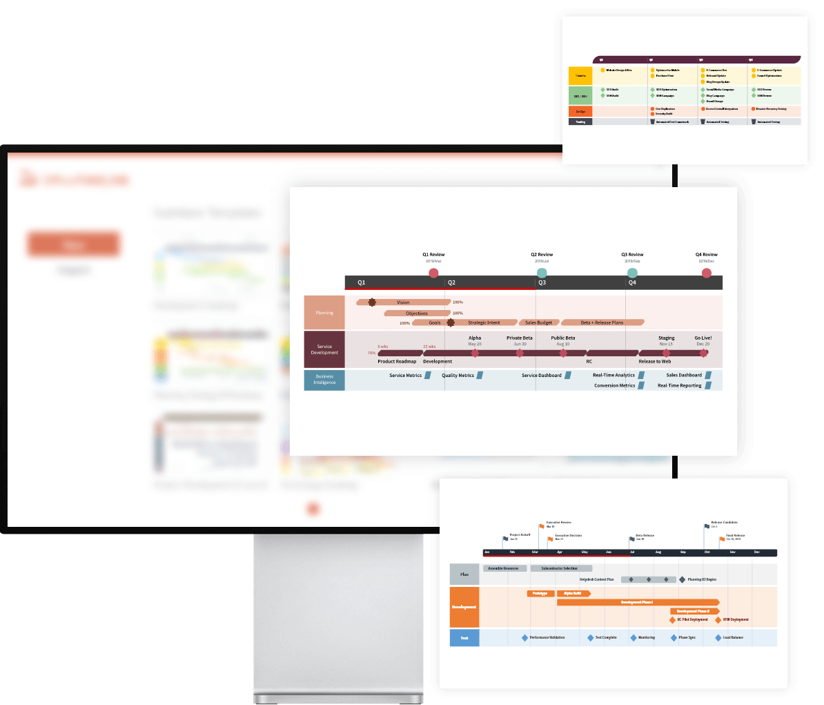 Roadmap-sjablonen voor PowerPoint