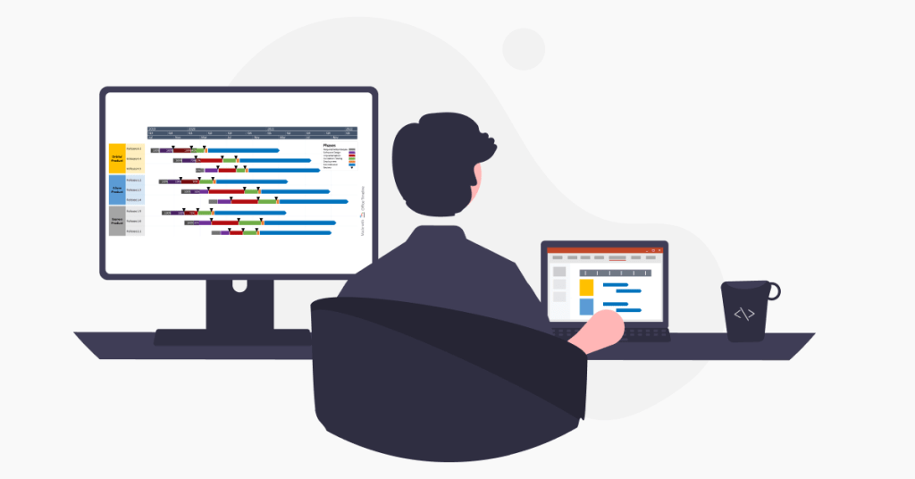 Examples of Gantt charts, timelines, and roadmaps for the IT industry