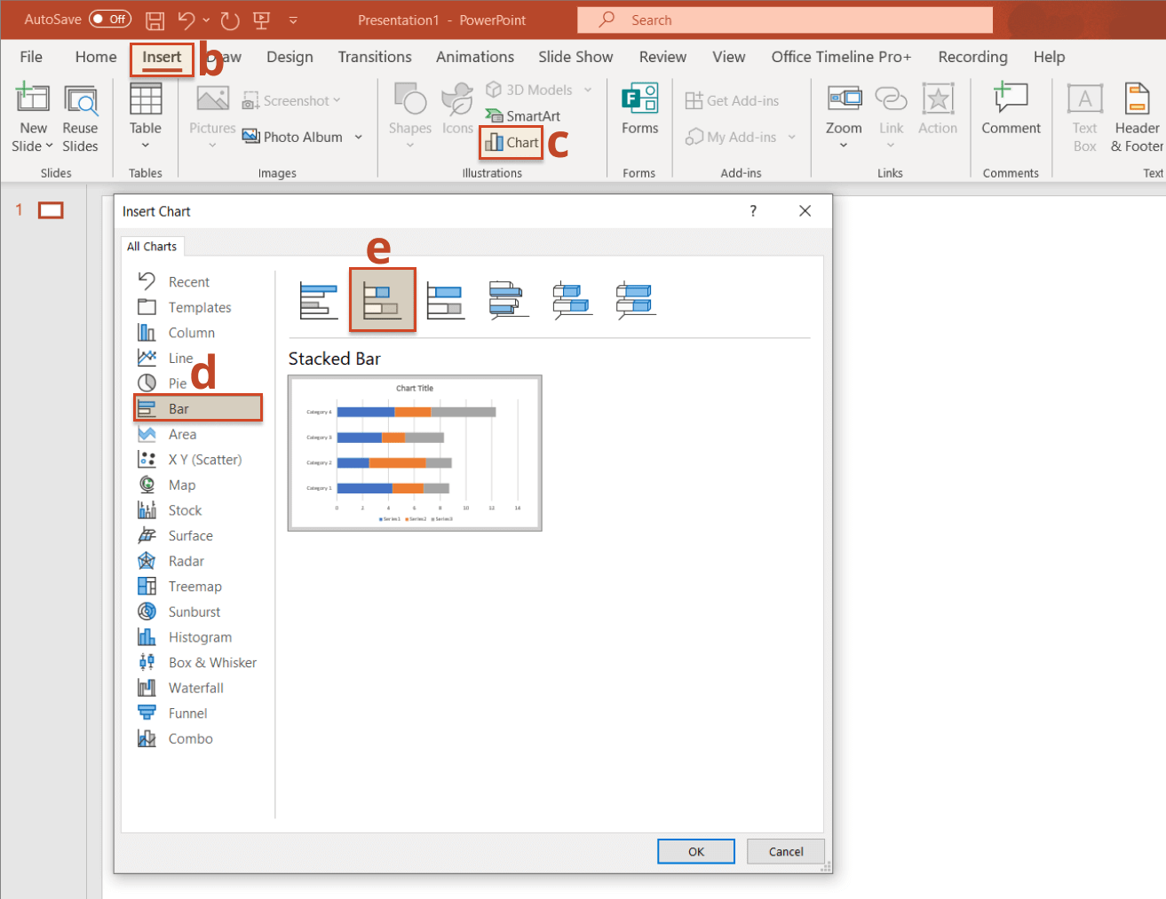 Select the Stacked Bar chart