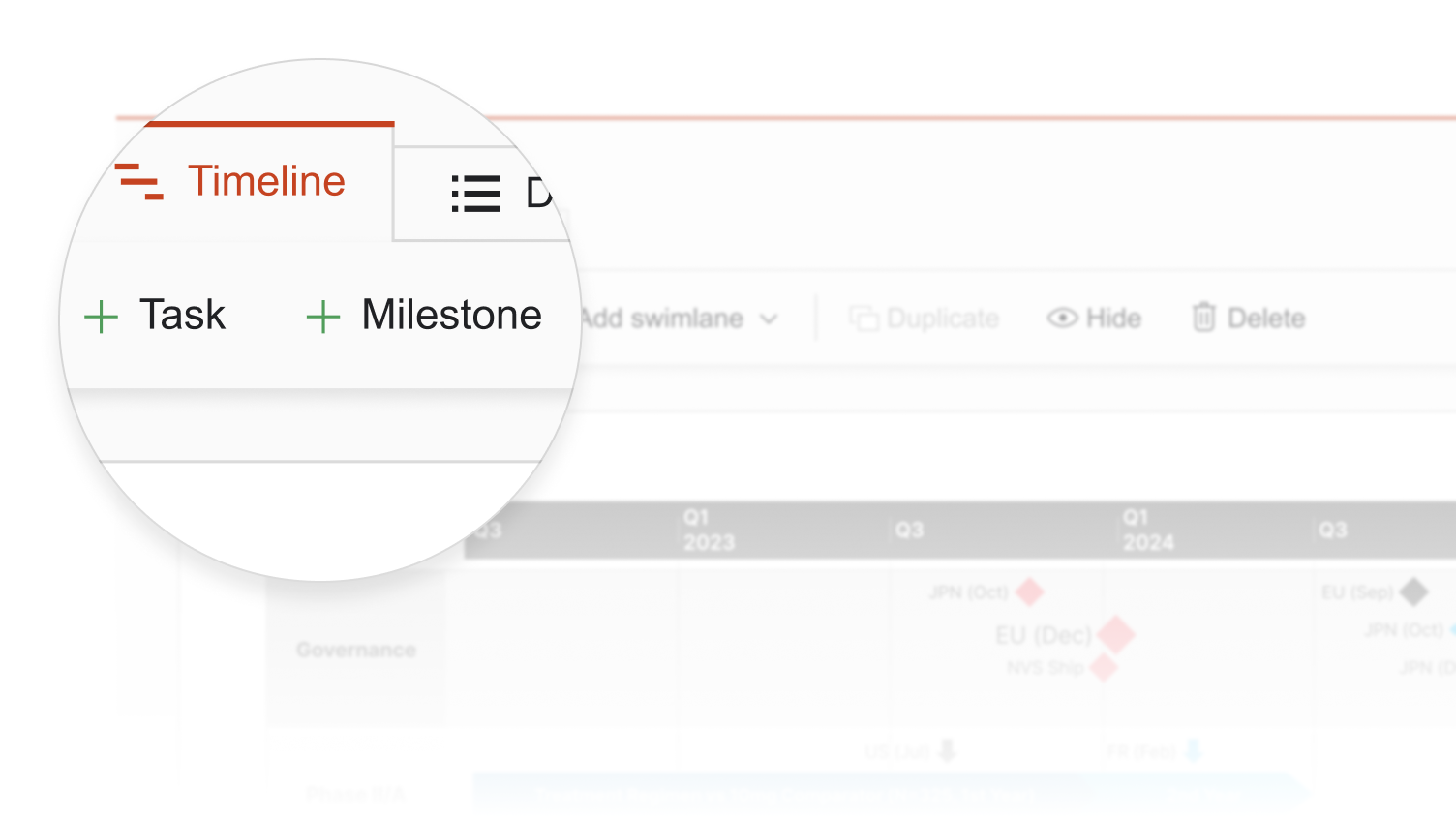 Show Milestones on Swimlane Tasks