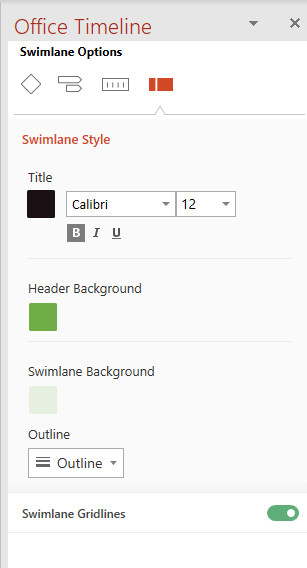 Office Timeline Style Pane