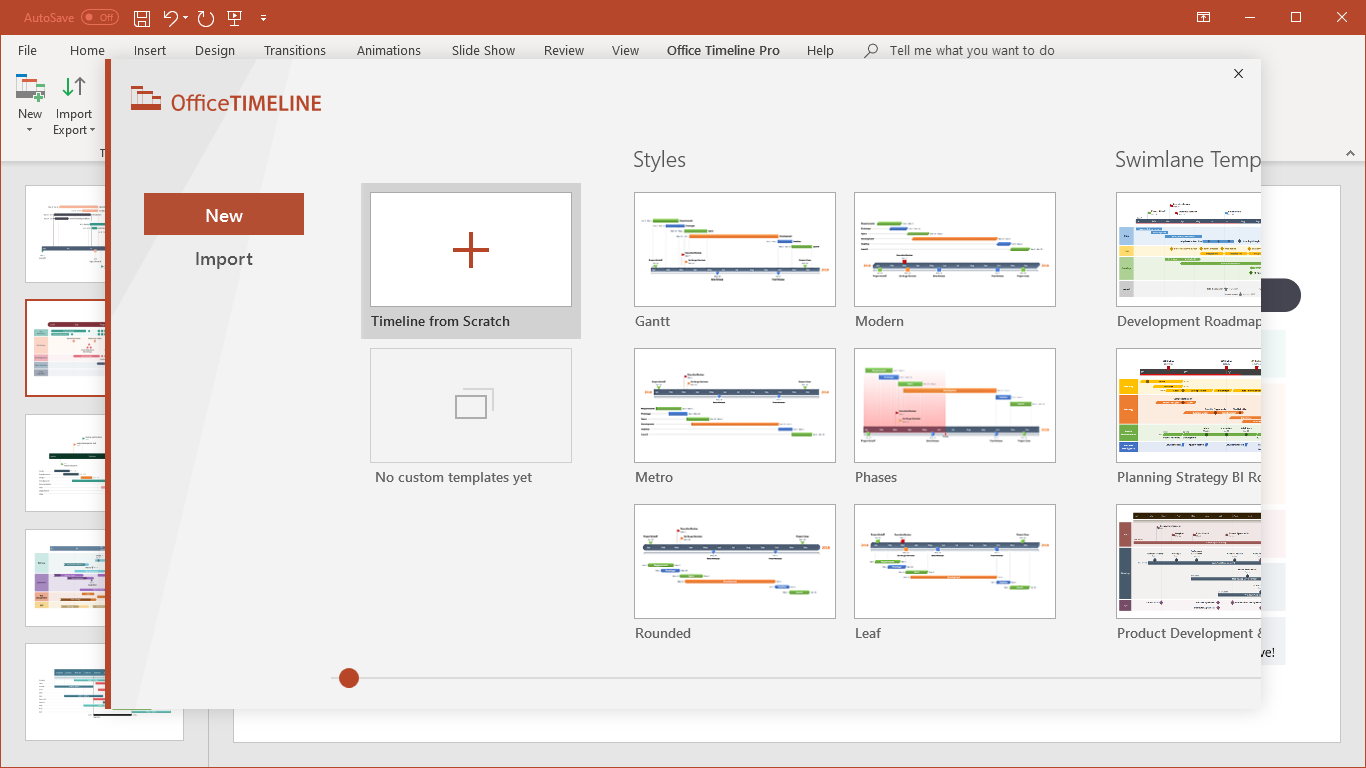 Générateur de chronologie visuelle pour PowerPoint