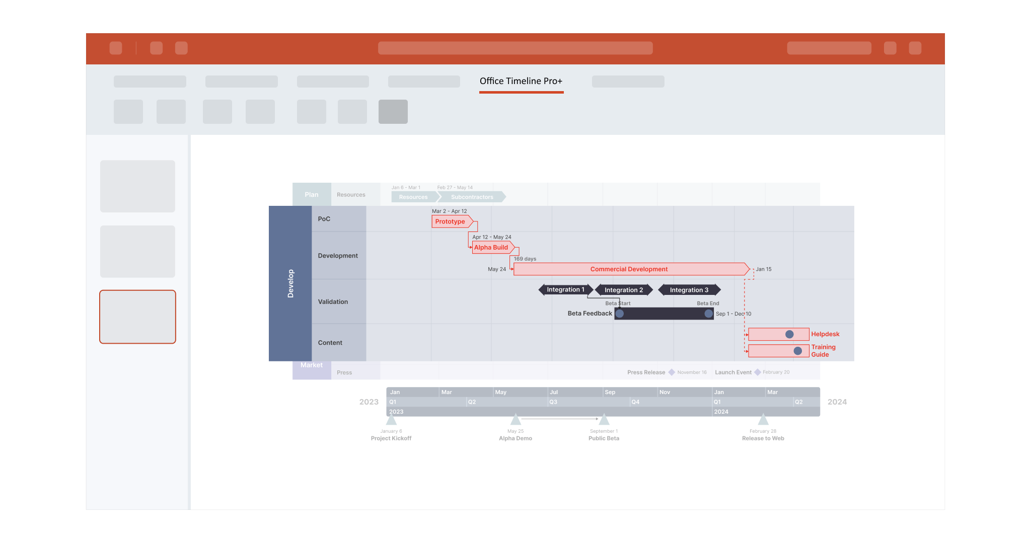 Create timelines with dependencies and Critical Path in PowerPoint